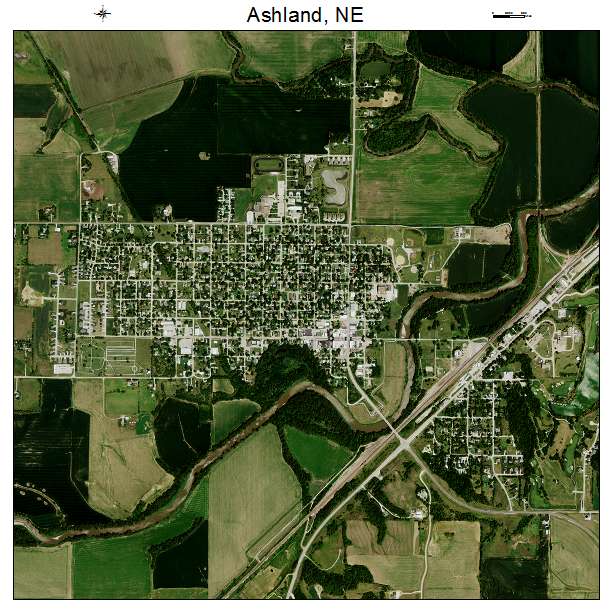 Ashland, NE air photo map