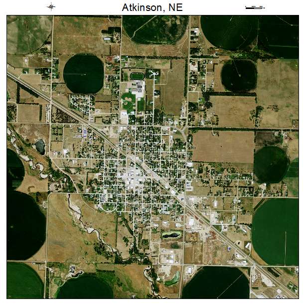 Atkinson, NE air photo map