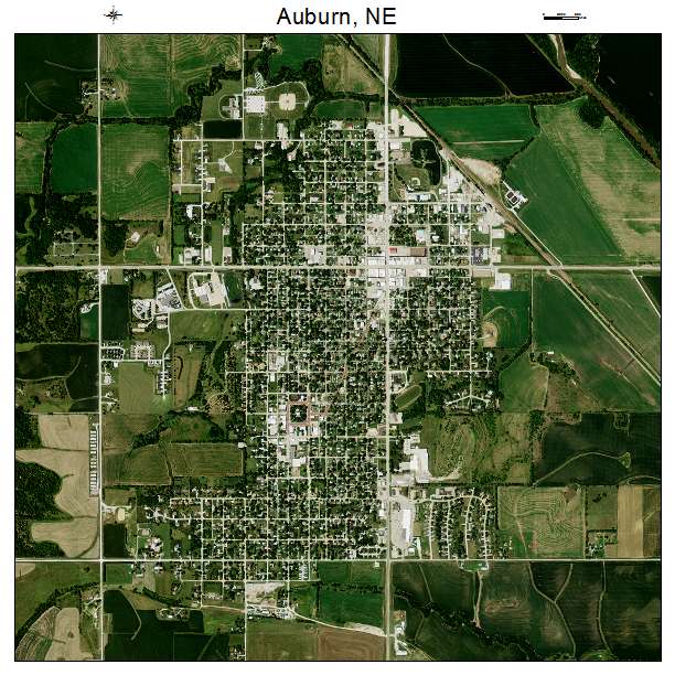 Auburn, NE air photo map