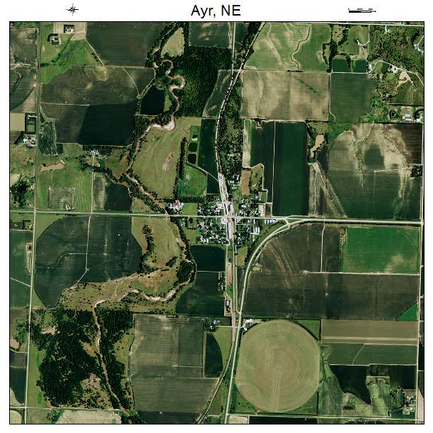 Ayr, NE air photo map