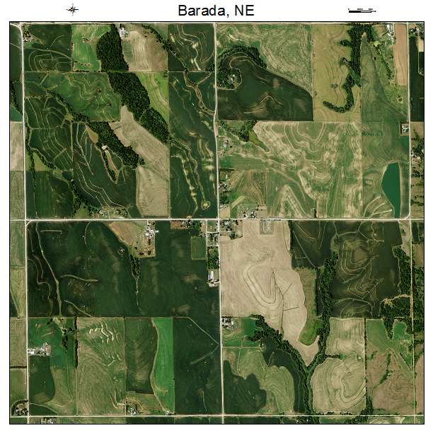 Barada, NE air photo map