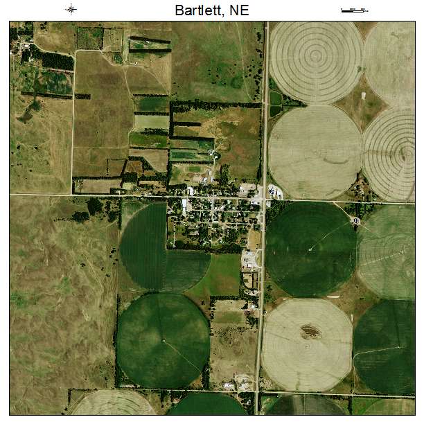 Bartlett, NE air photo map