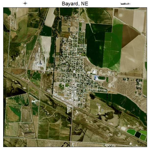 Bayard, NE air photo map