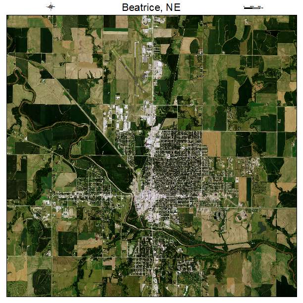 Beatrice, NE air photo map