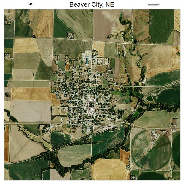 Beaver City, NE air photo map