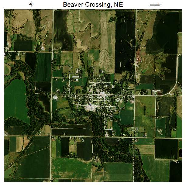 Beaver Crossing, NE air photo map