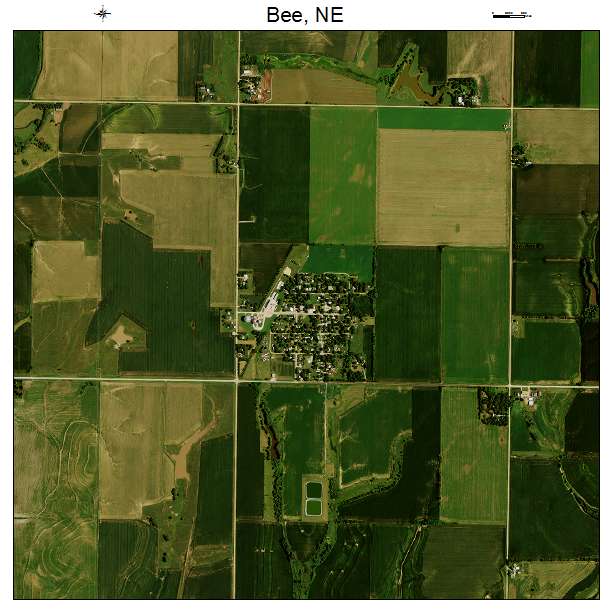 Bee, NE air photo map