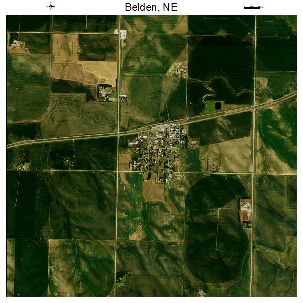 Belden, NE air photo map