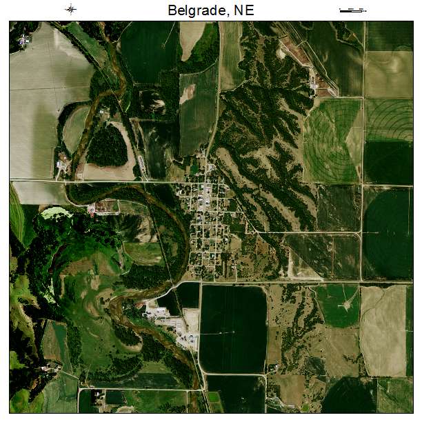 Belgrade, NE air photo map