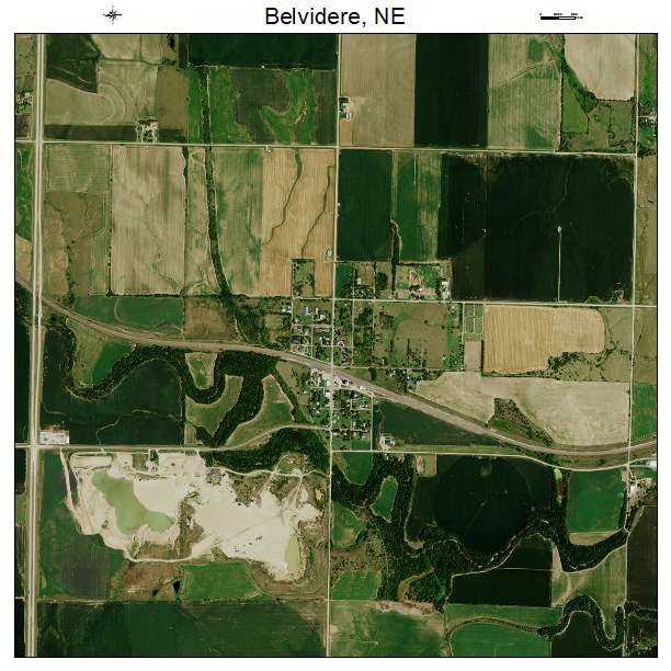 Belvidere, NE air photo map