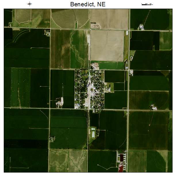 Benedict, NE air photo map