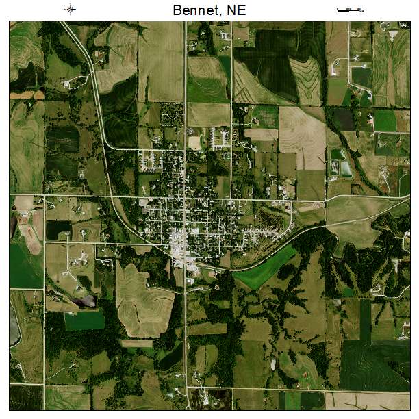 Bennet, NE air photo map