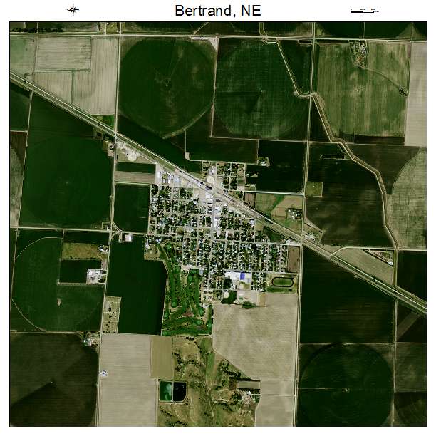 Bertrand, NE air photo map