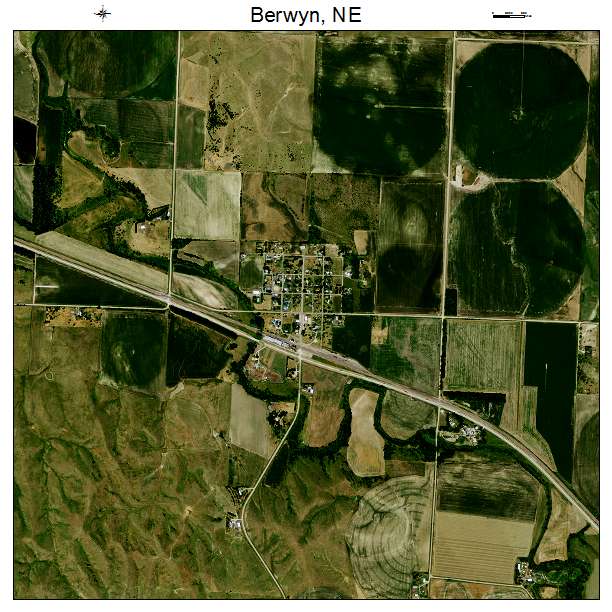 Berwyn, NE air photo map