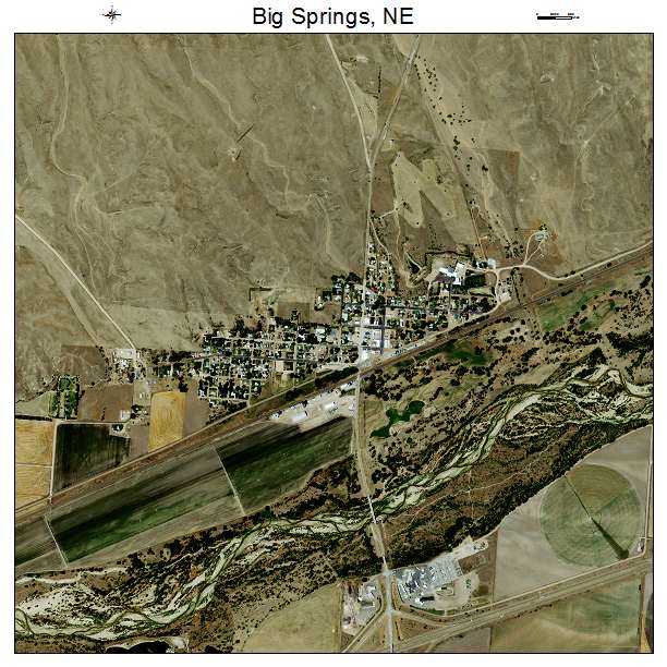 Big Springs, NE air photo map