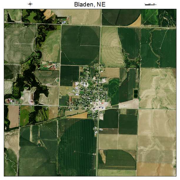 Bladen, NE air photo map