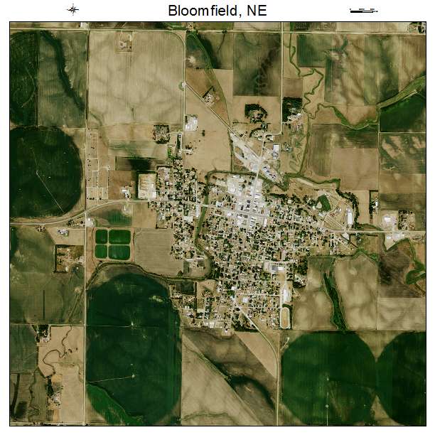 Bloomfield, NE air photo map