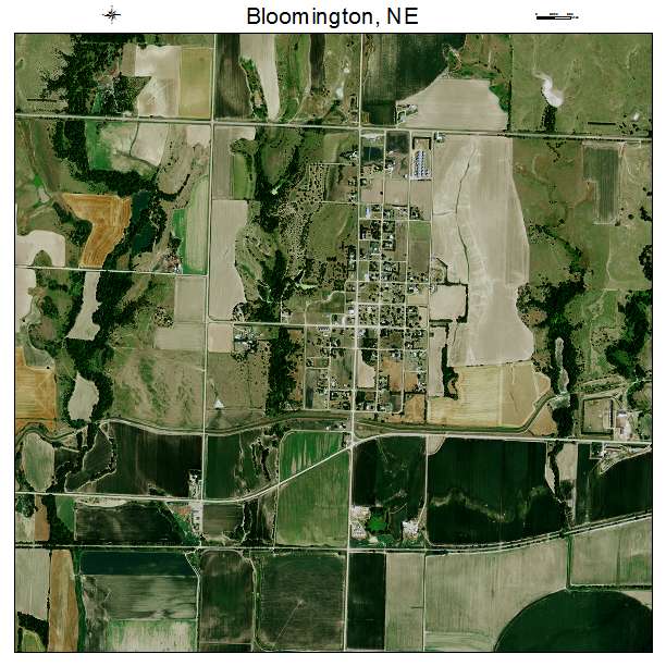 Bloomington, NE air photo map