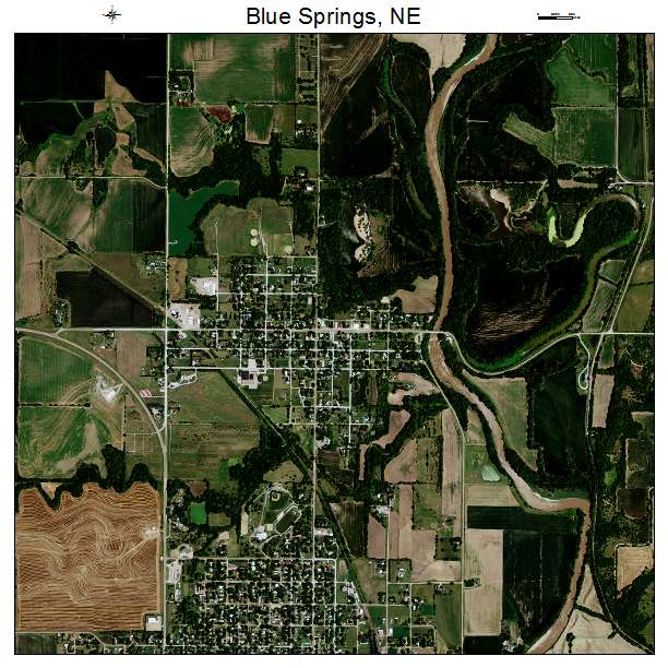 Blue Springs, NE air photo map