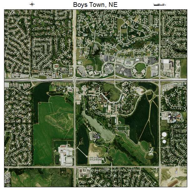 Boys Town, NE air photo map