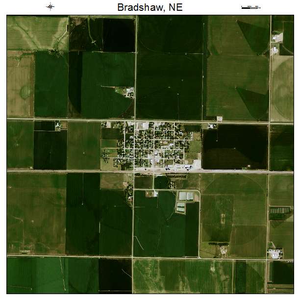 Bradshaw, NE air photo map