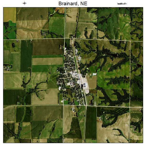 Brainard, NE air photo map