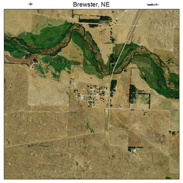Brewster, NE air photo map