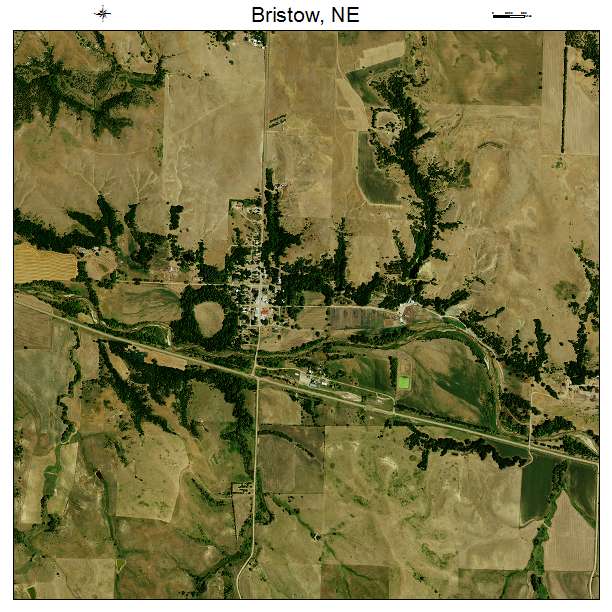 Bristow, NE air photo map