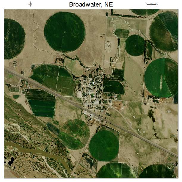 Broadwater, NE air photo map