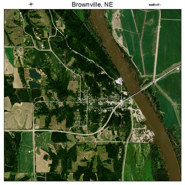 Brownville, NE air photo map