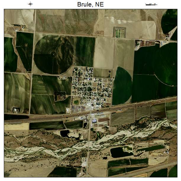 Brule, NE air photo map