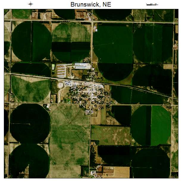 Brunswick, NE air photo map