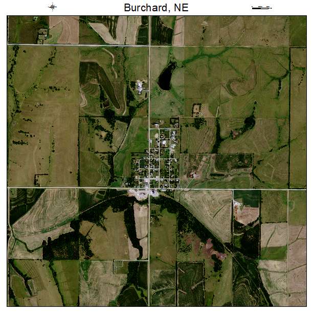 Burchard, NE air photo map