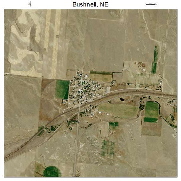 Bushnell, NE air photo map