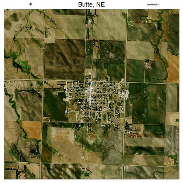 Butte, NE air photo map