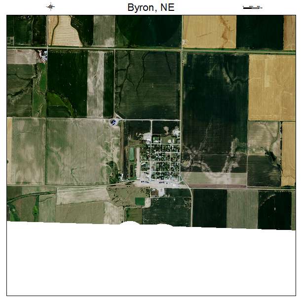 Byron, NE air photo map