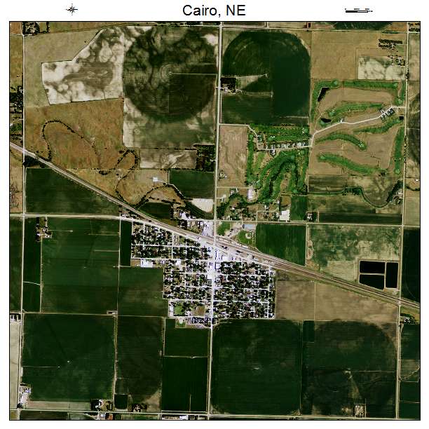 Cairo, NE air photo map