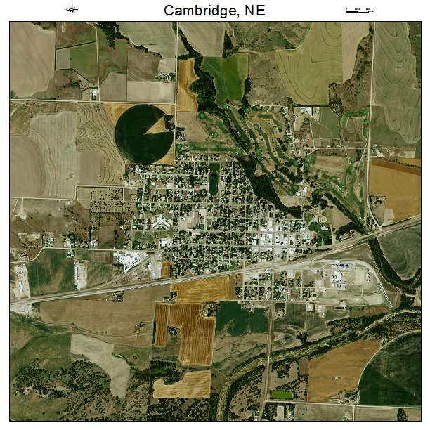 Cambridge, NE air photo map