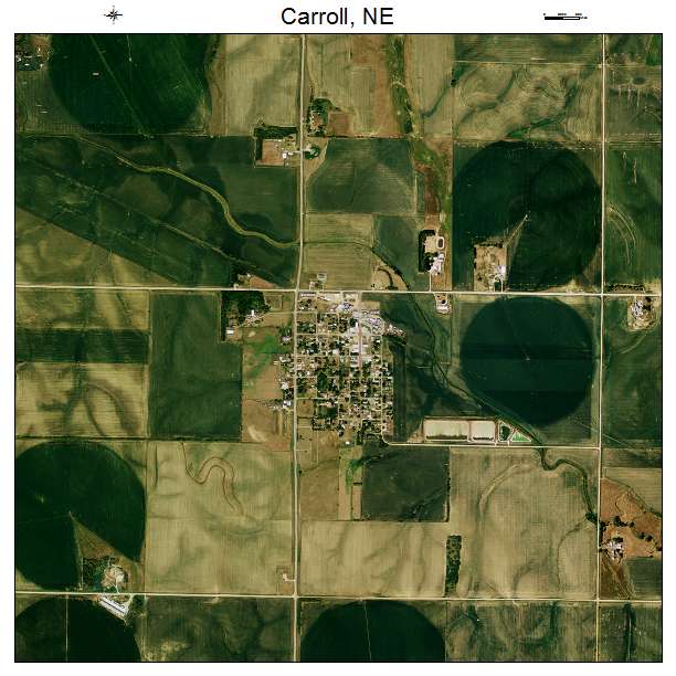 Carroll, NE air photo map