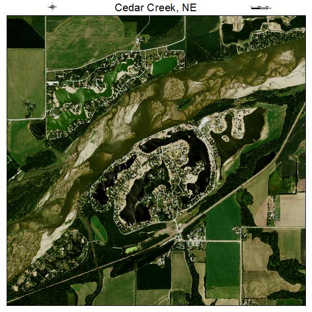 Cedar Creek, NE air photo map