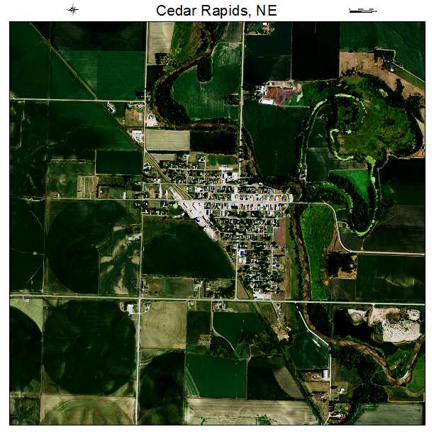 Cedar Rapids, NE air photo map