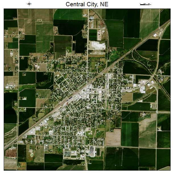 Central City, NE air photo map