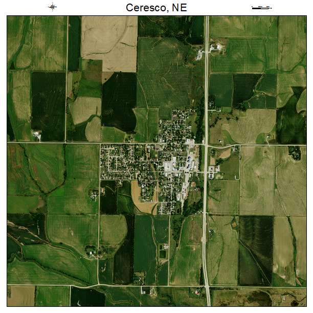 Ceresco, NE air photo map