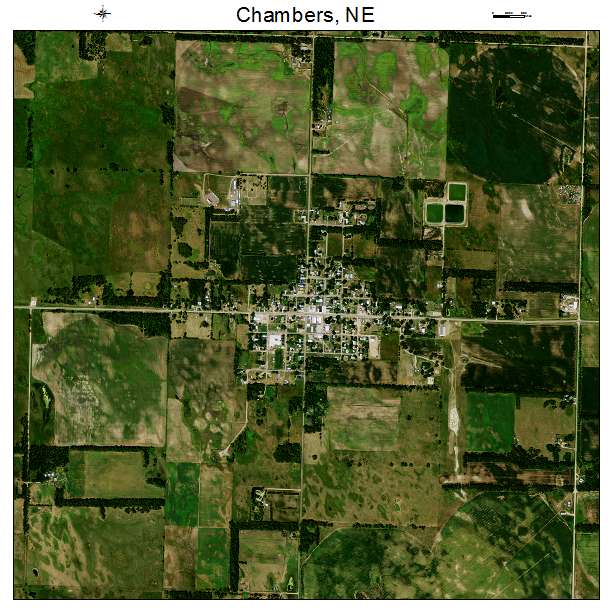 Chambers, NE air photo map