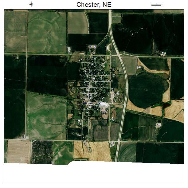 Chester, NE air photo map