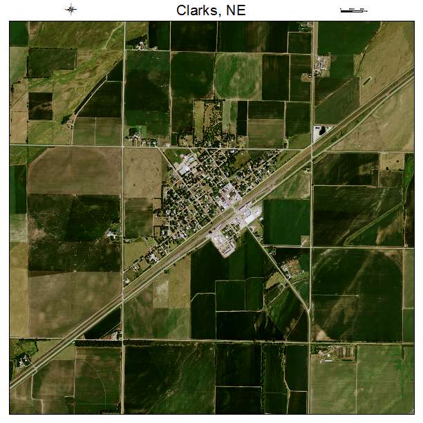 Clarks, NE air photo map