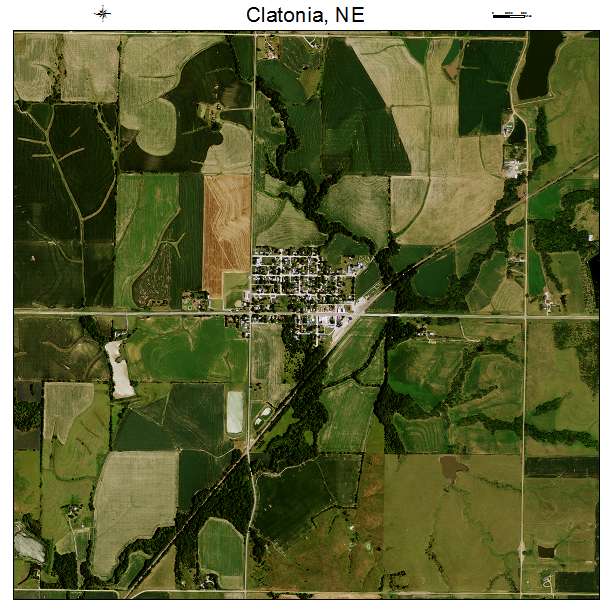 Clatonia, NE air photo map