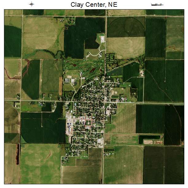 Clay Center, NE air photo map