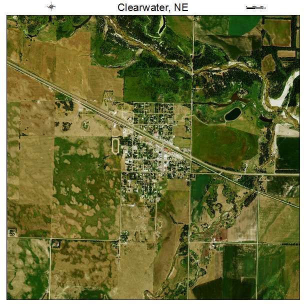 Clearwater, NE air photo map