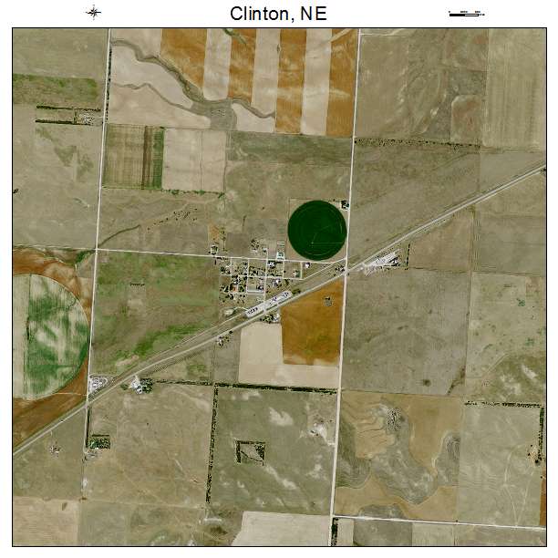 Clinton, NE air photo map